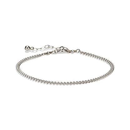 Stacking Bracelet Silver, Minimalist Simple Gourmet Satellite Rectangles Lace Heart Chain Bracelets, 925 Sterling Arm Jewelry for Women, Length 6.5-7.5 Inches - style: Gourmet Chain