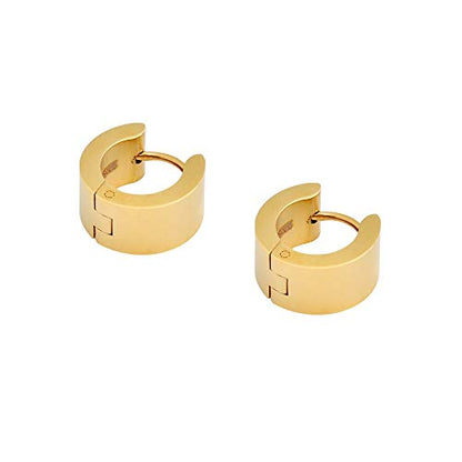 Small Hoop Huggie Earrings For Mens Womens - color: Gold