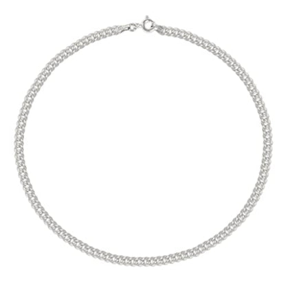 Savlano 925 Sterling Silver Solid Italian Figaro, Rope,Herringbone, Curb, Ball Bead, Snake, Mariner Chain Anklet for Women, Comes in 0.8mm - 5mm With Gift Box - style: Curb 1.8mm