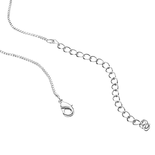 PAVOI 14K Gold Plated Adjustable Link Chain Necklace for Women | Box Rope Sphere Bead Serpentine Anchor Mariner Gold Chain Necklaces - color: White Gold, style: Box
