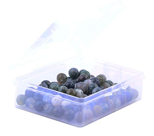 Natural Stone Beads 100pcs 10mm India Agate Round Genuine Real Stone Beading Loose Gemstone Hole Size 1mm DIY Smooth Beads for Bracelet Necklace Earrings Jewelry Making (India Agate, 10mm) - color: India Agate Green, size: 10mm