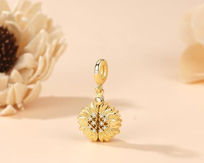 Sunflower Charm Fit for Pandora Charms Bracelet and Necklace You Are My Sunshine Charm Gifts for Women - style: You Are My Sunshine Sunflower