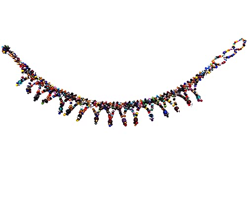 Mia Jewel Shop Czech Glass Seed Bead V Shaped Dangle Frill Fringe Anklet - Womens Fashion Handmade Beadwork Jewelry Boho Accessories