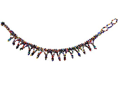 Mia Jewel Shop Czech Glass Seed Bead V Shaped Dangle Frill Fringe Anklet - Womens Fashion Handmade Beadwork Jewelry Boho Accessories