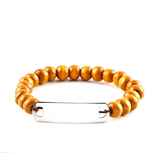 8mm Cross Beads Wooden Bracelet for Men Women Healing Lava Rock Stretch Bracelets Set - color: C: WWJD Wooden Bracelet