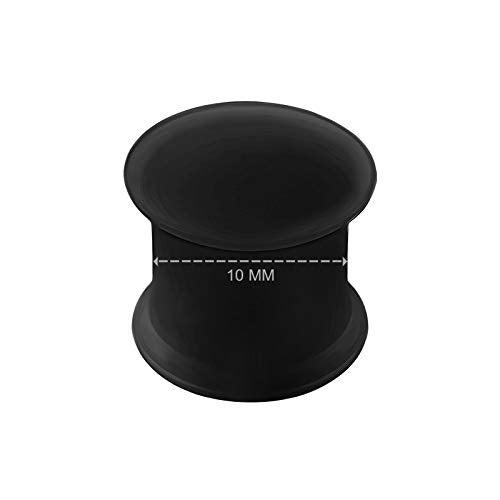 2PCS Silicone Black 00g 10mm Double Flared Saddle Earring Stretcher Ear Gauge Plug Earring Lobe Piercing Jewelry 2668