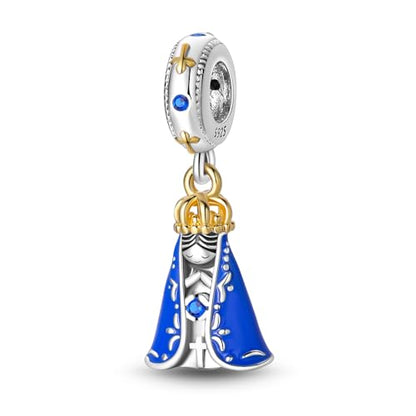 925 Sterling Silver Charms for Bracelets and Necklaces Beads Charms Jewelry Gift for Women - color: The Virgin's Prayer