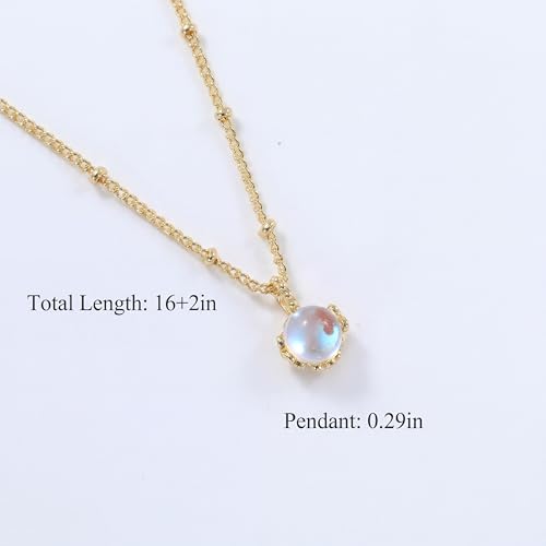 18K Gold Plated Dainty Necklace for Women, Cubic Zirconia Pendant, Tarnish Resistant Hypoallergenic Jewelry, Fashion Women Accessories - color: Gold