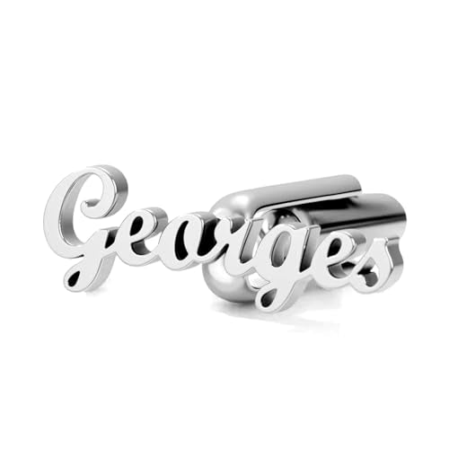 Custom Men’s Cufflinks - Personalized Cuff Links Initials/Names/Dates - 18K Gold Plated 304 Stainless Steel - Ideal Father’s Day & Christmas Gift for Men - style: Name Cufflinks