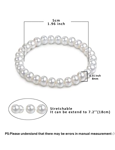 Pearl Elastic Bracelet, Beaded Faux Pearl Accessories for Wedding, Bridal Party, Bridesmaid, Prom (2)