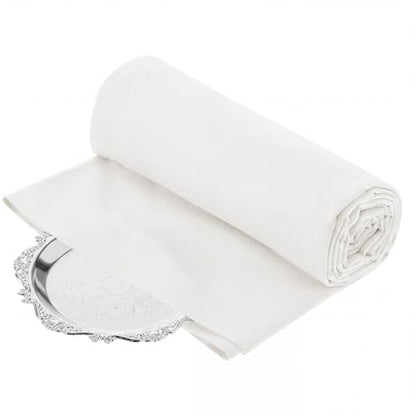 Jecery 1.1 Yard Anti Tarnish Silver Cloth by the Yard, Luxury Jewelry Silver Polishing Storage Protect Cloths for Silverware Flatware Silversmith Polishing (Light Beige) - color: Light Beige