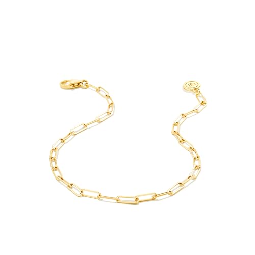 MSBLUE® Minimalist Paperclip Chain Bracelet, 6" to 8" Length, Hand Chain Bracelet for Women