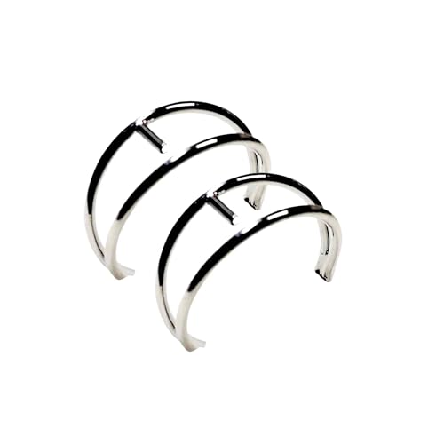 Hoop Invisible Clip On Earrings for Women Not Pierced Gold Small Twisted Hoop Comfortable Silver Large Clip On Earrings - color: Double Hoop Silver