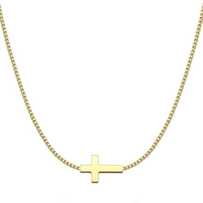 LA Signora Women's Necklaces, Choker Necklace,Women's Jewelry,18K Gold Necklace For Women,Sweatproof Non Tarnish Chain Necklaces,Trendy Gold necklace, Delicate Gold Necklace, Dainty Gold Chain - style: Cross Pendant Necklace