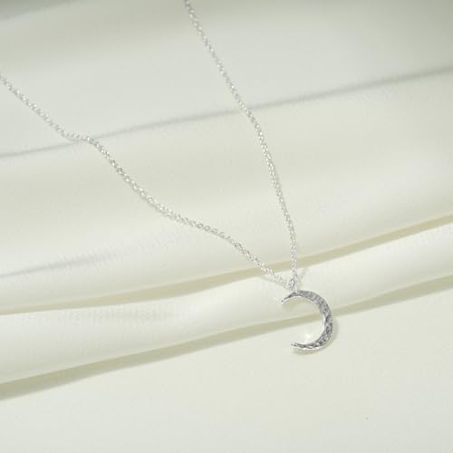 Fettero Pendant Necklace Gold Choker Layered Coin Open Karma Circle Full New Crescent Moon 14K Gold Plated Simple Dainty Necklaces for Women Jewelry Gift - style: Crescent Moon Sliver