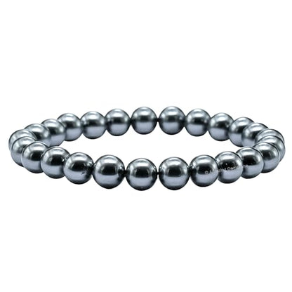 Amazing Gemstone Black Pearl Bracelet for Women Men's Gifts | Protection Healing Crystal Bracelet - 8mm Beaded Stretchable Bracelet Stocking Stuffers Mothers Day Gift - color: Black Pearl