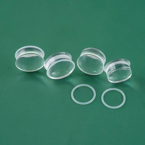 Precise Dimensions Set Color Acrylic O-Ring Ear Plugs Tunnels Gauges Stretcher Piercings Kit - color: White, size: 23-25mm