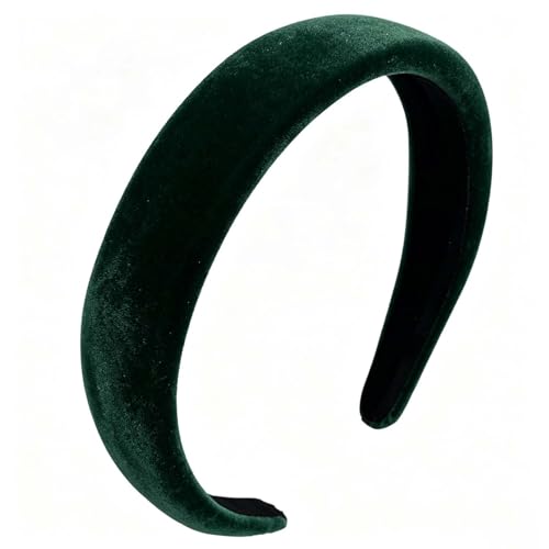 Velvet Padded Headband Fashion Headbands Non Slip Head Band Hair Bands Accessories for Women Girls (Green) - color: Green