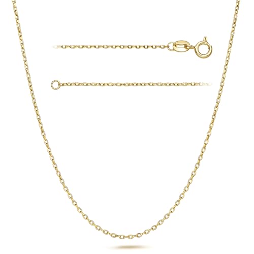MONA MILANI Gold Necklaces for Women 14K Gold Chain for Women Gold Cable Chain Necklace for Womens Clean Modern and A Little Unexpected Cable Chain for Men Necklaces 14/16/18/20/22/24/26in - size: 26in, style: 1.3mm