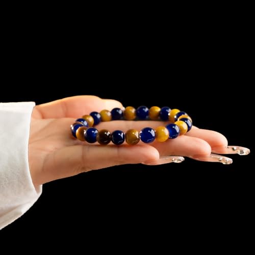 Money Attraction Bracelet with Tiger Eye Black Obsidian Hematite - Friendship Bracelet Beaded Jewelry Protection Bracelets