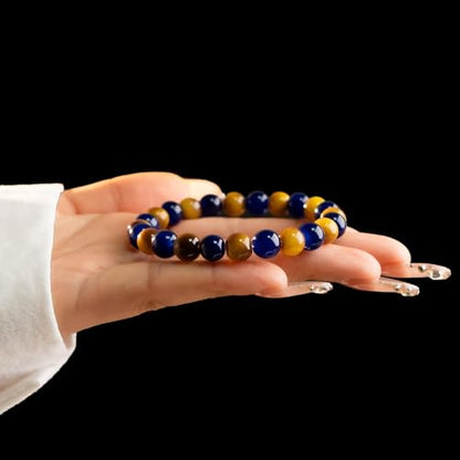 Money Attraction Bracelet with Tiger Eye Black Obsidian Hematite - Friendship Bracelet Beaded Jewelry Protection Bracelets