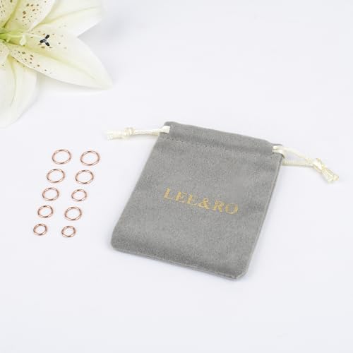 LEE&RO 16G 6MM 7MM 8MM 9MM 10MM Hinged Clicker Septum Rings 16G Nose Hoop Tragus Helix Cartilage Hoop Earrings - color: rose gold