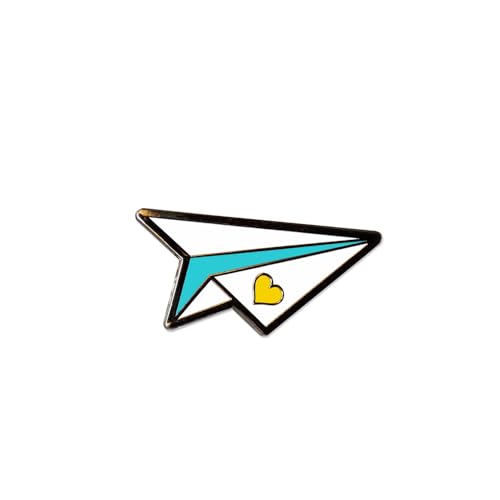 Inspirational Enamel Pin by LifeBeats | Cute Pin for Clothes, Jackets, Hats, Bags, and Lanyards | Hat Pin Comes with a Greeting Card | Lapel Pin with Sturdy Backing - style: You Were Made to Soar Paper Airplane