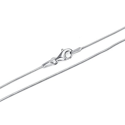 LUHE Silver Chain Sterling Silver Snake Chain Necklace 1MM Italian Crafted Thin Chains Lightweight Strong Chains - Lobster Claw Clasp Gifts for Women 14-30 inchs - size: 1mm snake chain 16in