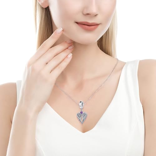 Guardian Angel Wing Dangle Charm 12 Birthstone Bead for European Bracelet Necklace - style: June