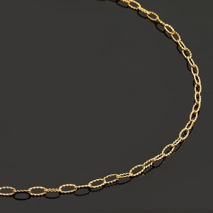 UMAOKANG 32.8 Feet Embossed Paperclip Jewelry Chain Roll Dainty Gold Plated Stainless Steel Chains for Jewelry Making - color: Embossed Paperclip Gold