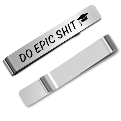 Bicfuiot Father's Day Christmas Birthday Valentines Graduation Gifts for Boyfriend Dad Uncle Grandpa Husband Son,Tie Clips - style: Graduation