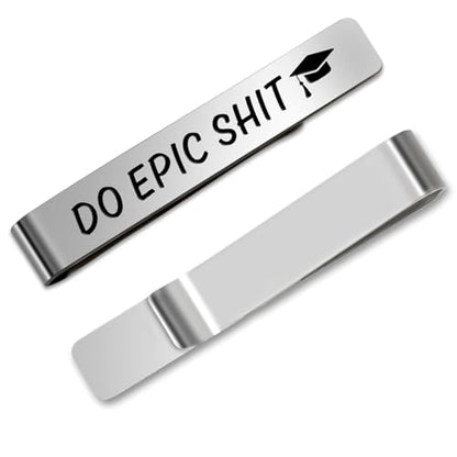 Bicfuiot Father's Day Christmas Birthday Valentines Graduation Gifts for Boyfriend Dad Uncle Grandpa Husband Son,Tie Clips - style: Graduation