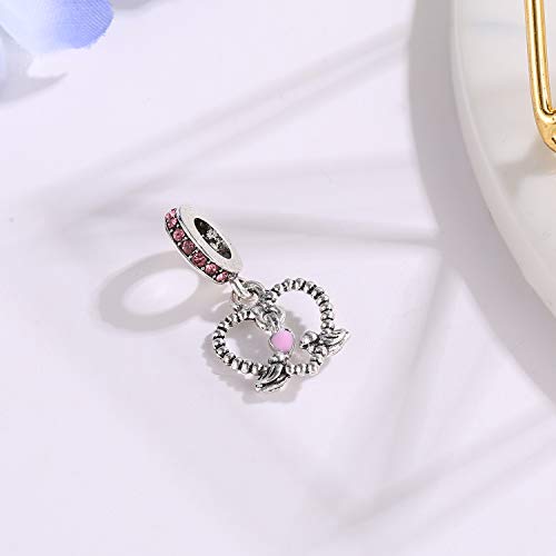 12pcs Mixed Silver Plated Colorful Enamel Alloy Beads Dangle Charms Fits for European Snake Chain Bracelet Necklace DIY Jewelry Making Supplies - color: Bead Charms