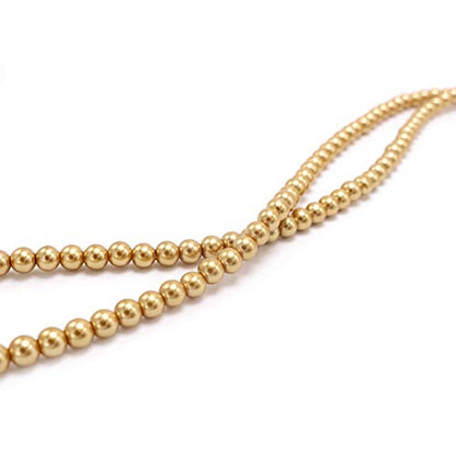 Long Pearl Necklaces for Women Cream White Faux Pearl Strand Layered Necklace Costume Jewelry - color: Yellow