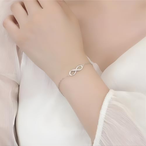 1 Pcs Infinity Bracelet 19+4 CM Adjustable Chain Link Anklet Stainless Steel Jewelry Dainty Ankle Bracelets for Women Ladies - color: Gold