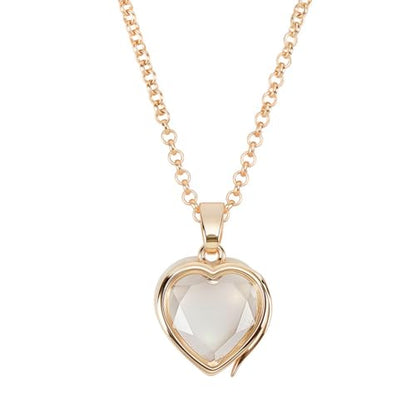 Memory Locket Charm Heart DIY Picture Photo Necklace Making Kit Chain Necklace Living Floating Glass Photo Frame Pendant for Women Men Wedding Christmas Jewelry Making - style: Heart