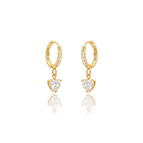 Mchic Dangle Earrings for Women: 18K Gold Plated CZ Drop Earrings Dainty Trendy Hypoallergenic Teardrop Bridal Wedding Style, Sparkly Elegant Dangling Jewelry Gift for Women Bridesmaid Prom Formal - color: Style 8-Gold