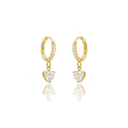 Mchic Dangle Earrings for Women: 18K Gold Plated CZ Drop Earrings Dainty Trendy Hypoallergenic Teardrop Bridal Wedding Style, Sparkly Elegant Dangling Jewelry Gift for Women Bridesmaid Prom Formal - color: Style 8-Gold
