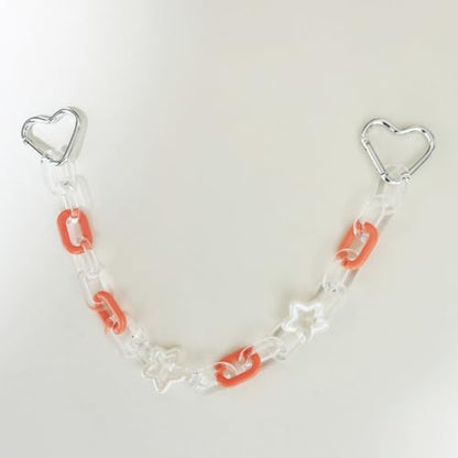Colorful Acrylic Pants Pocket Chain Hip Hop Jeans Chain,Acrylic Chain Strap for Purse Handbag Diy Accessory - style: Clear Watermelon