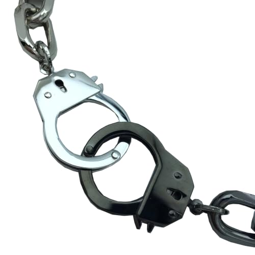 Succuba Stainless Steel Handcuff Choker Necklace Chain Pendant Choker Collar Necklace for Women and Men from 16 to 24 Inches with Box - color: B1, size: 20 Inches