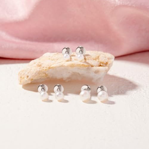 In Season Jewelry Simulated Pearl Kids Earrings – Sterling Silver