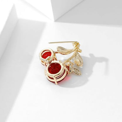 HETICA Animal Brooch for Women, Funny and Cute Flower Brooch Safety Pins Clothing Backpack Hat Decoration Enamel Pins Fashion Women Brooches and Pins Jewelry - style: Cherry Bee