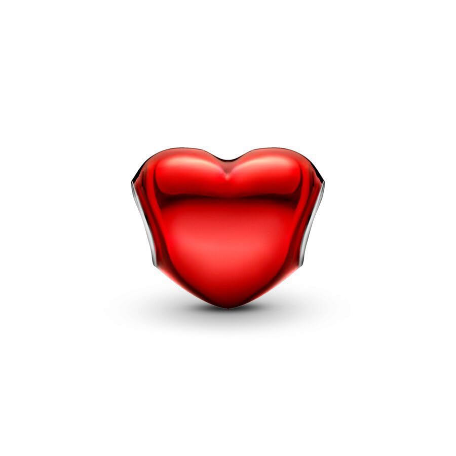 S925 Sterling Silver Enamel Colorful Heart Charm Fit Bracelets Necklaces | Black Pink Blue Green Red Enamel Heart Charms DIY Fashion Holiday Jewelry Gift Valentines Day & Anniversary for Women - color: Silver-0425