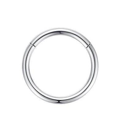 ORANGELOVE Hypoallergenic Nose Rings 20G 18G 16G 14G 12G 10G 8G 316l Surgical Steel Septum Jewelry Hinged Segment Ring Body Piercing Nose Hoop Lip Rings Nose Helix Cartilage Rook Earrings - color: Silver, size: 1pc 14 Gauge 9mm