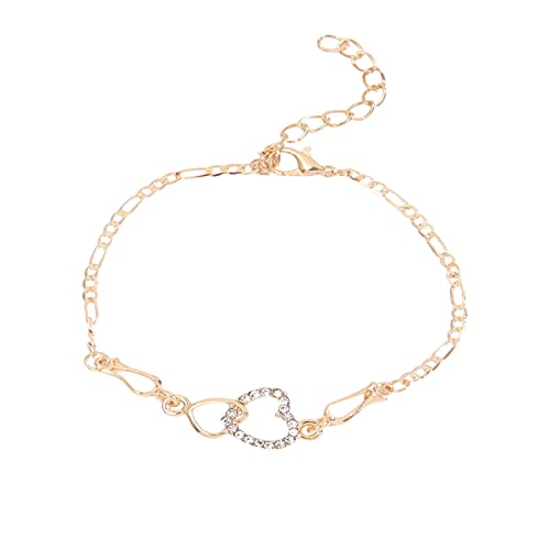 925 Sterling Silver Bracelets for Women Adjustable Love Heart Charm Chain Bracelets Fashion Jewelry Valentine's Day Gifts for Your Lover - color: 5-Purple