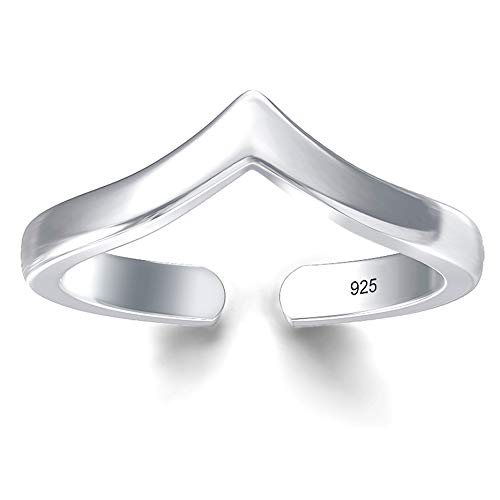 Metal Factory Sterling Silver Chevron Adjustable Toe Band Ring