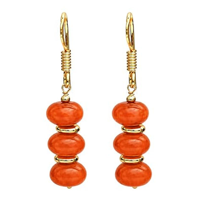 Gempires Beaded Gemstone Dangle Earrings for Women, Boho Lightweight Drop | Handmade beaded gemstone dangle earrings — choose from 20+ natural stones and birthstones, boho drops on 14k gold.