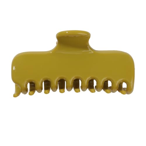 Ivyu 4-Inch Large Rounded Rectangle Hair Claw Clip for Women, Strong Hold - color: Olive green