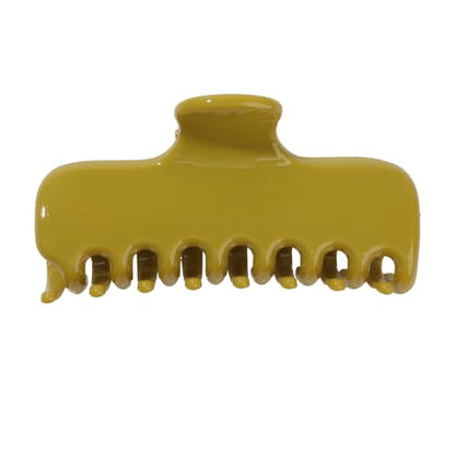Ivyu 4-Inch Large Rounded Rectangle Hair Claw Clip for Women, Strong Hold - color: Olive green