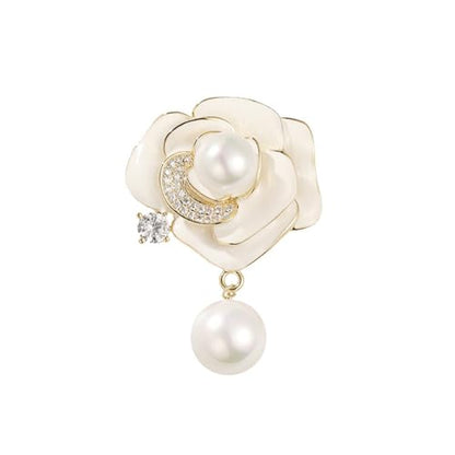 Elegant Delicate Statement Pearl Brooches for Women Classy Simple High End Broach for Designer Ladies Blazer Dress